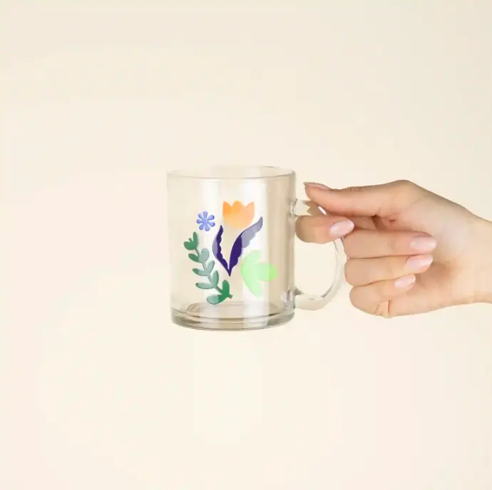 LINA : Taza de cristal. Impresión todo color