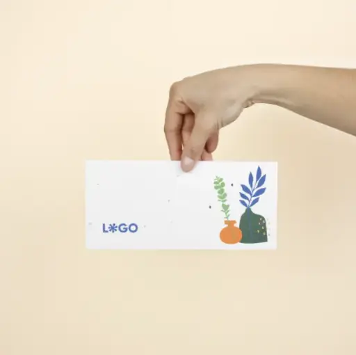 SEED PAPER: DL Card. 21×10 cm. 