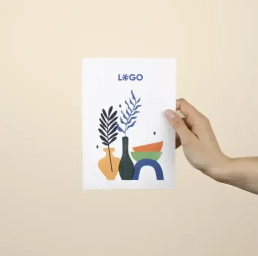 PAPIER À GRAINES : Carte A5. 14,8x21 cm.