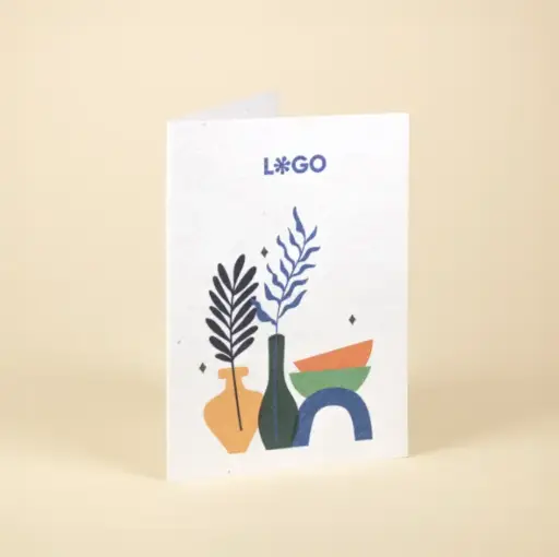 SEED PAPER: A5 Diptych. Closed: 14,8 x 21 cm.