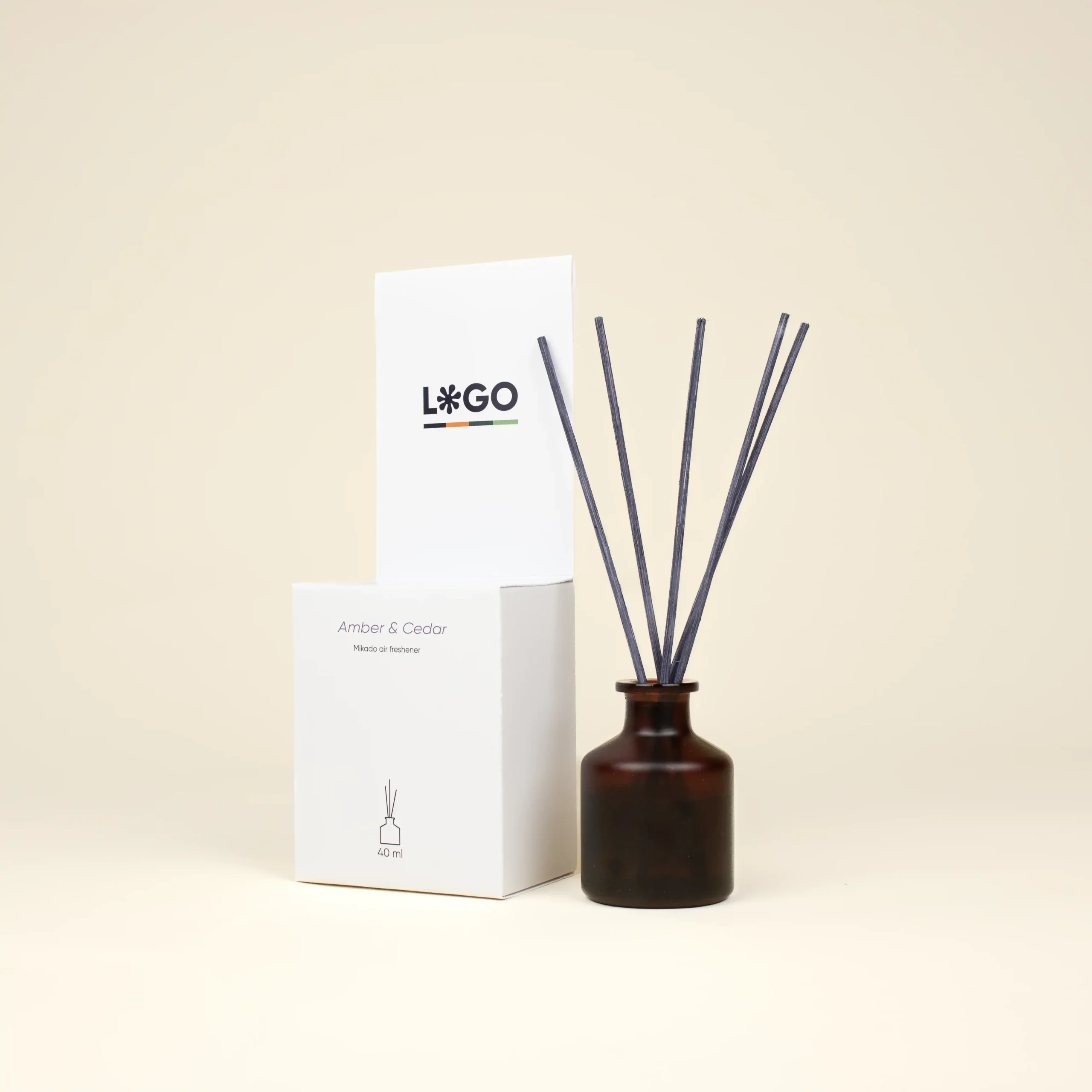 [009002] MILKE: Ambientador mikado personalizado. Personalización a todo color en la caja